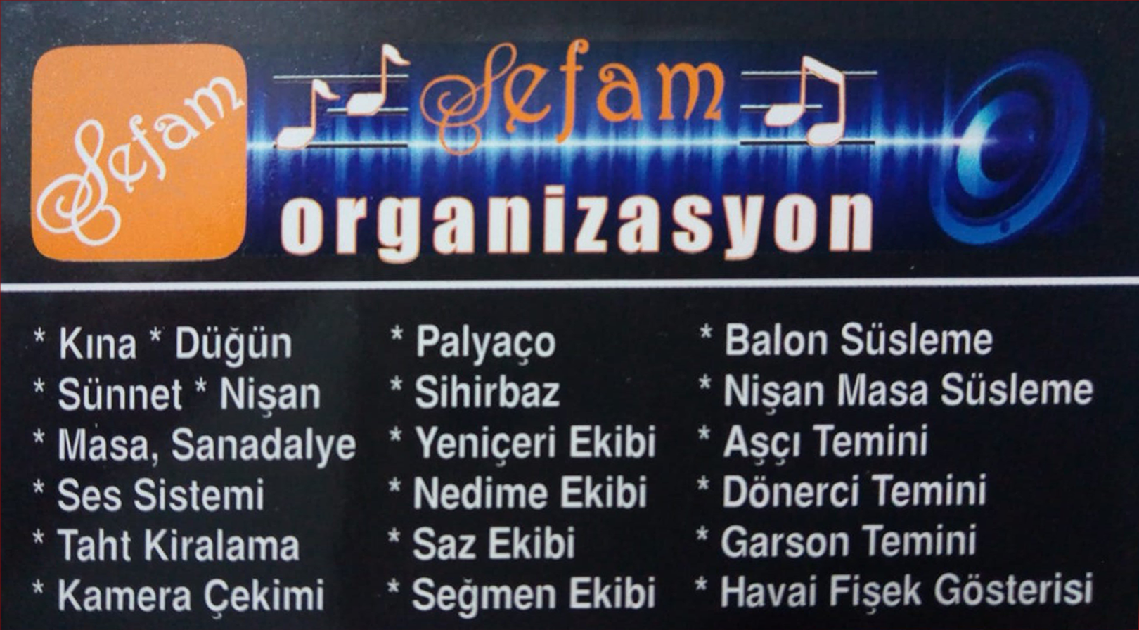 Ankara Elmadağ Sefam Organizasyon Ankara 0536 474 94 46 - 0552 474 94 46