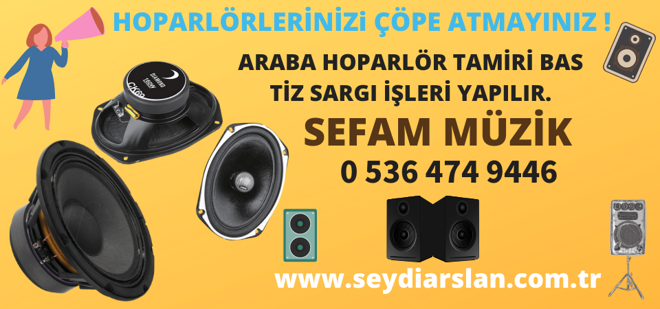 ARABA HOPARLÖR TAMİRİ BAS TİZ SARGI İŞLERİ
SEFAM MÜZİK ANKARA 